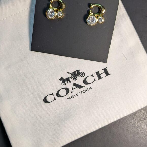 Coach Jewelry - Coach gold stud earrings